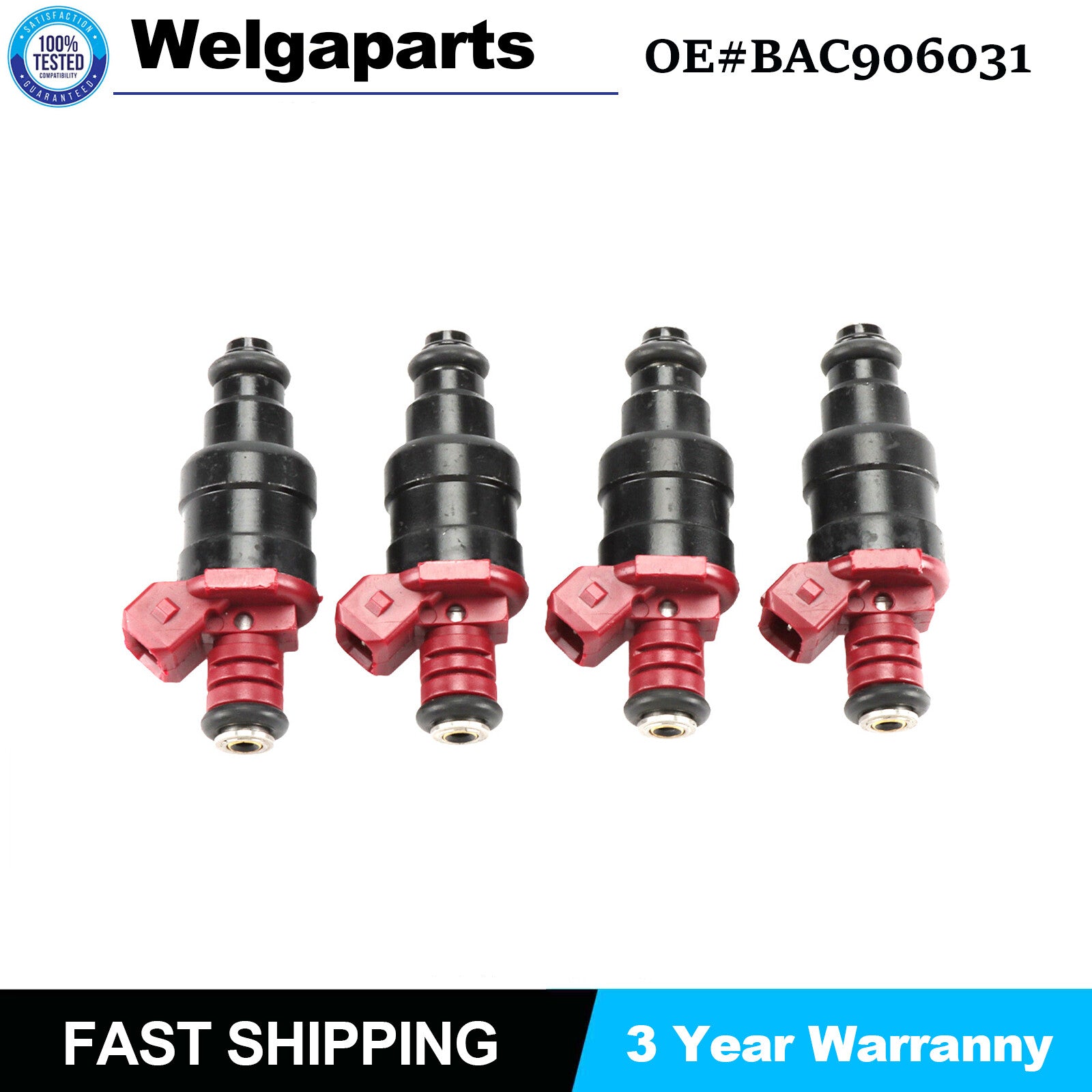 4x BAC906031 For V W for GOLF 1.8L 1991-1997 High Performance Fuel Injector New