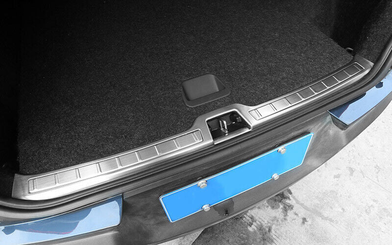 for Volvo XC40 2019-22 Silver Steel Inner Rear Bumper Protector Guard Cover Trim