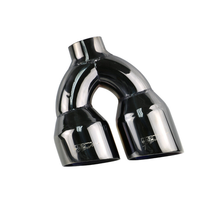 2PCS Universal 2.5'' ID 4'' OD Exhaust Tips End Dual Muffler SlantTips Black