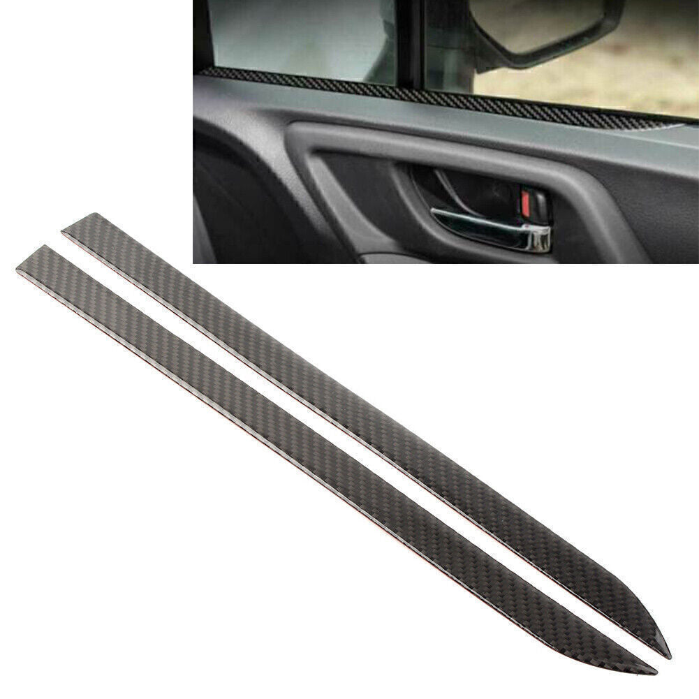 Inner Interior Door Panel Trim Carbon Fiber Pair for Subaru Forester 2013-2018