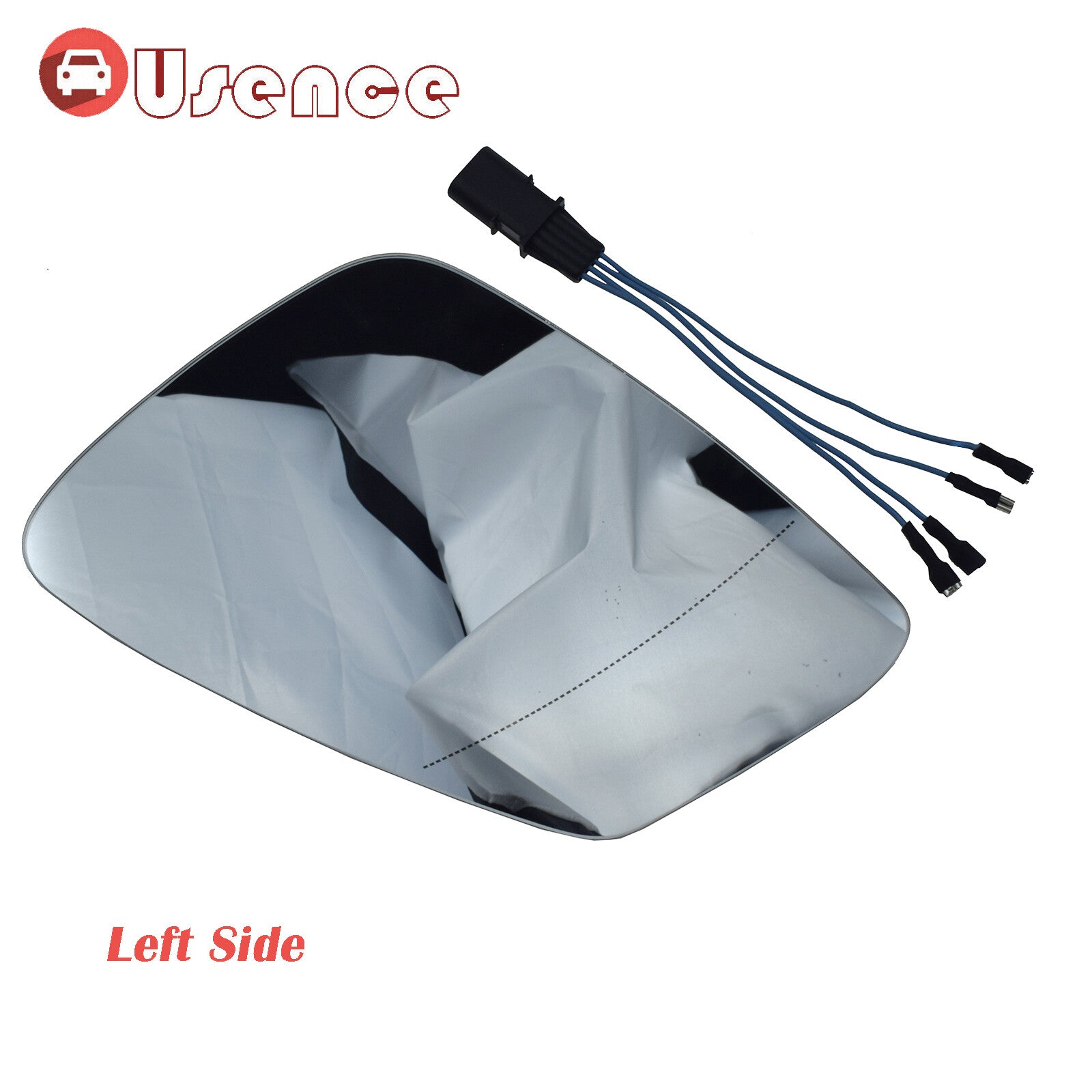 Left Heated Mirror Glass W/ Wire 4 Pins 51167186587 for BMW 5 6 7 GT E60 F10 F18