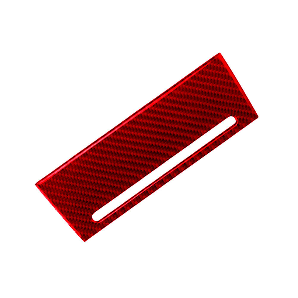 Red Carbon Fiber Cigarette Lighter Panel Trim Sticker for Audi for A4 S4 2005-2008