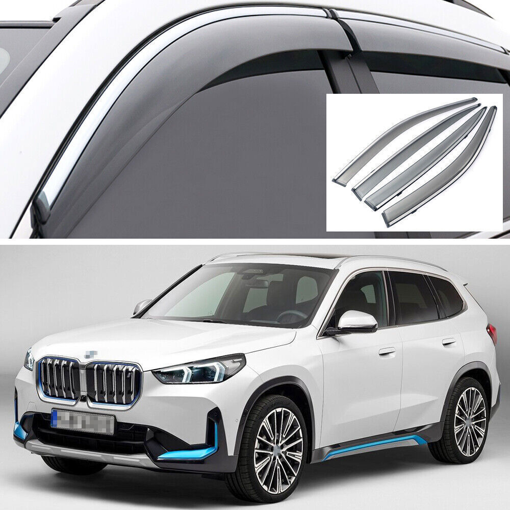 4X Side Window Deflector Visors Sun Rain Guards Vent Shade for 2023 2024 for BMW iX1