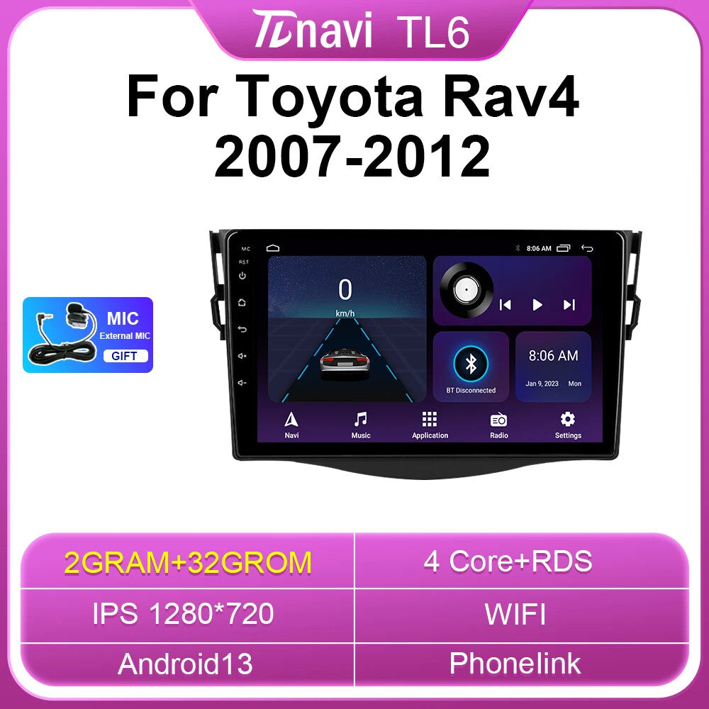 Android Car Radio for Toyota RAV 4 RAV4 07-12 Video Player Navigation Stereo GPS