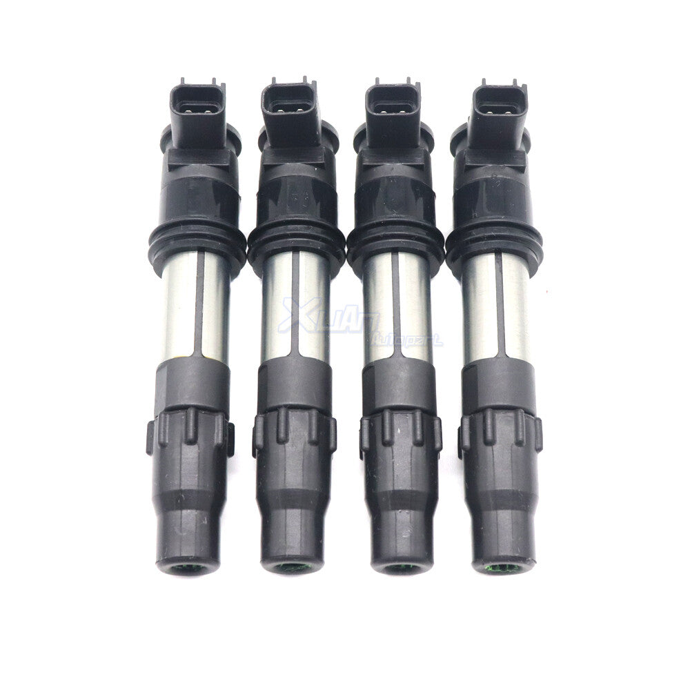Brand new 4-piece ignition coil pack for Suzuki GSX-R600, GSXS750, and GSX1250F (2010-15, 129700-5330).