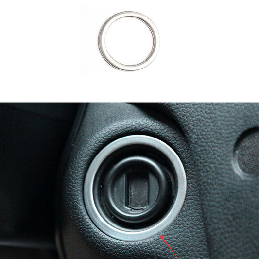 Ignition Switch Start Button Frame Trim for Benz E-Class 2009-2015 Silver Steel