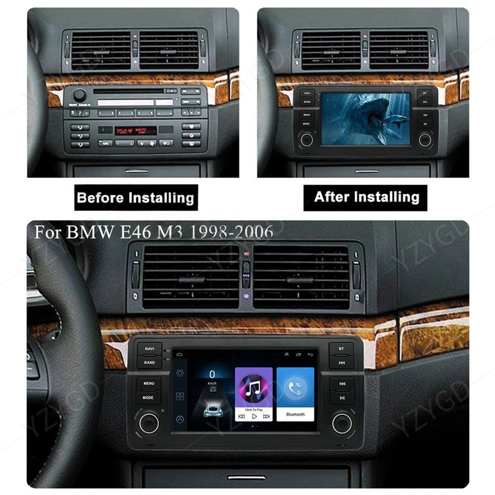 for BMW E46 3-Door Hatchback 2000-2004 Screen Android Car Radio CarPlay WiFi GPS