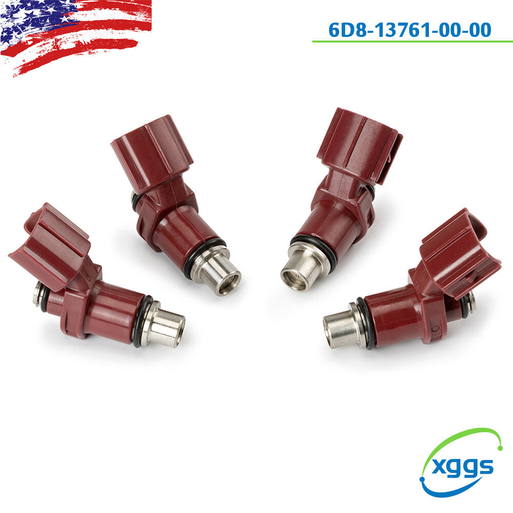 4-piece fuel injector kit for Yamaha outboard components 2005 2006 75HP 90HP 6D8137610000