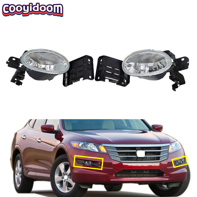 Pair Front Bumper Fog Light Lamp for Honda Accord Crosstour 2010-2012