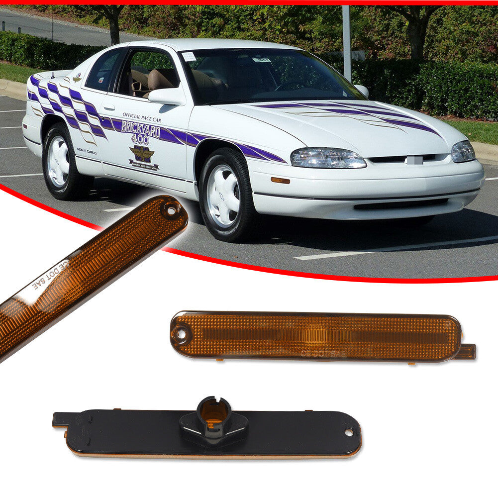 For 95-01 for Chevrolet Lumina 95-99 Monte Carlo front side marker lights, amber housing.