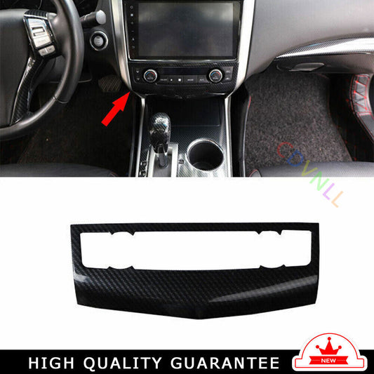 Car Console AC Switch Control Panel for Nissan Altima Teana 13-18 Carbon Fiber