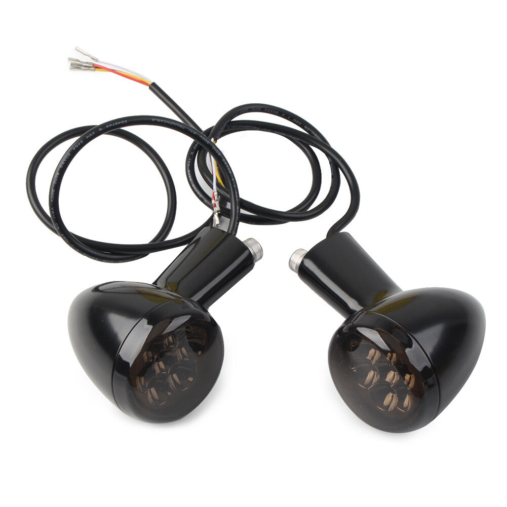 LED Blinker hint for Harley Sportster XL 883 1200 1992-2022 Schwarz +Hellbraun