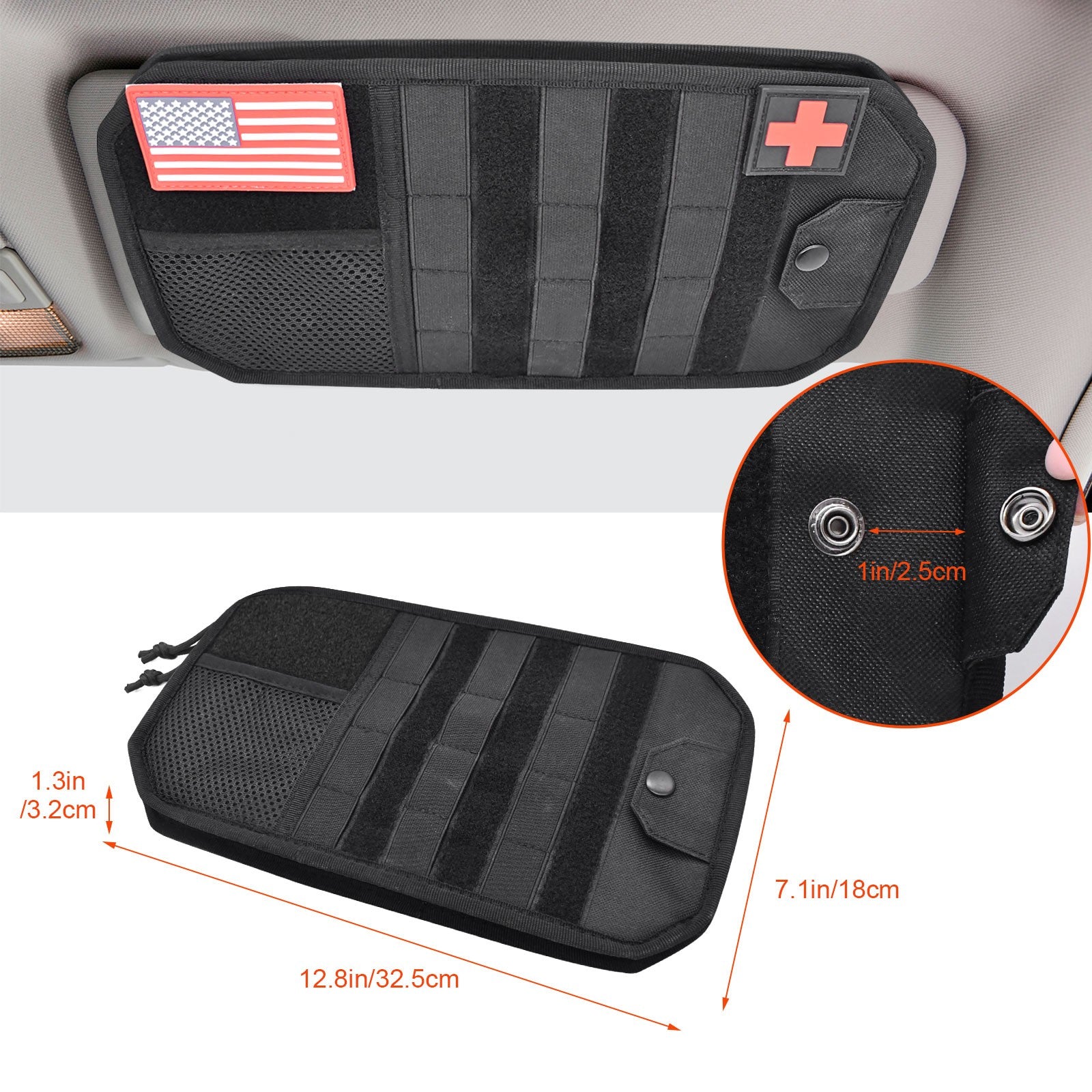 Car Sun Visor Organizer Bag Pocket Storage Pouch for Police for Chevy Tahoe