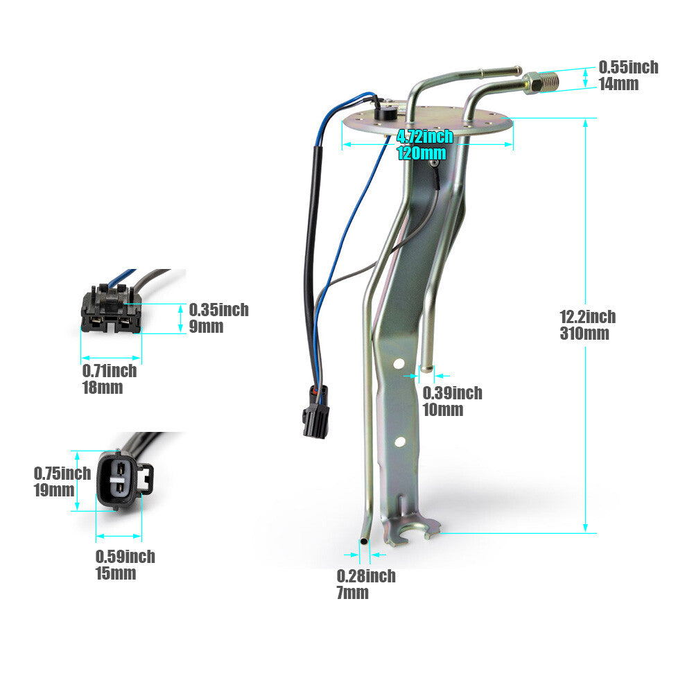 Fuel pump mount transmitter bracket 23206-35260 suitable for Toyota X-Cab pickup truck 4WD.