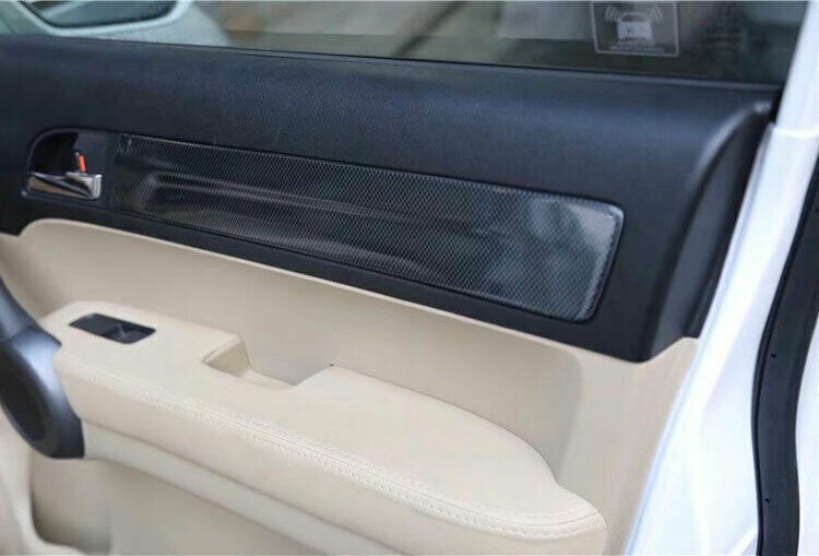 Car Inner Door Panel Cover Trim 4PCS for Honda CRV CR-V 2007-2011 Carbon Fiber