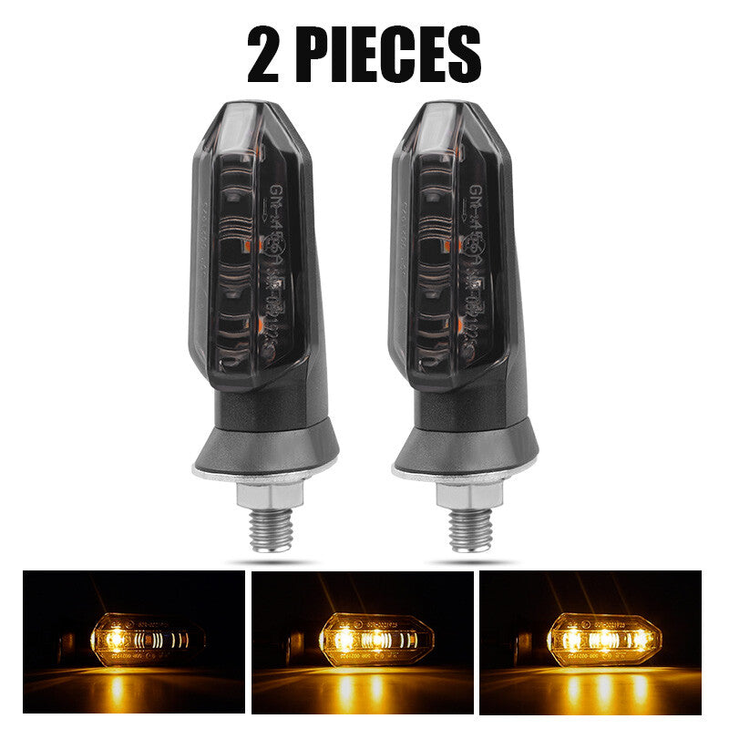 2x Motorcycle LED Turn Signal Blinker Light Indicator Smoke Amber 12V Universal