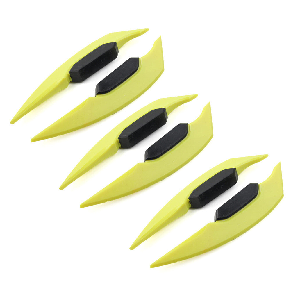 3pairs Fairing Winglets Side Spoiler Deflector Air Wing Kit Universal Yellow