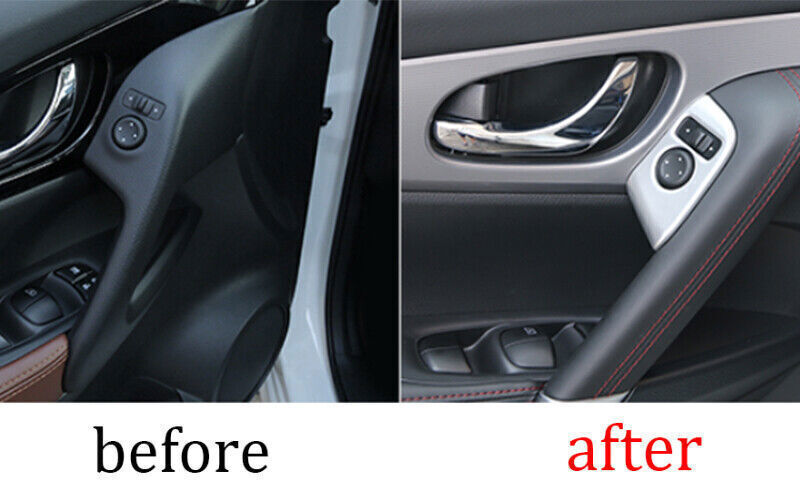 Rearview Mirror Adjustment Cover Fit for Nissan Rogue Sport 2017-21 Matte Silver