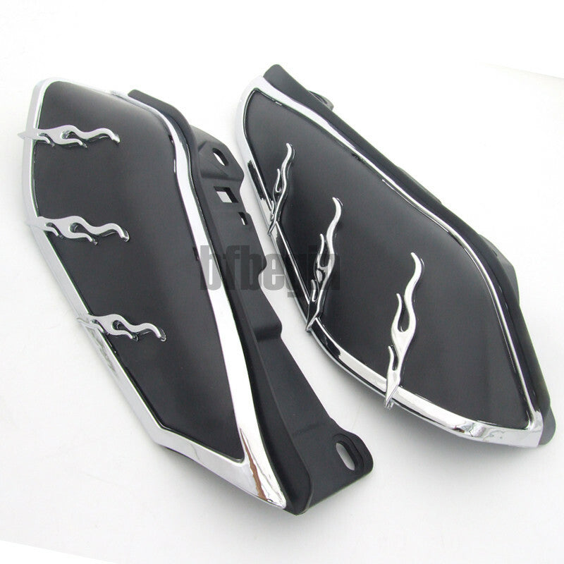 2-piece mid-frame air deflector with trimmed black for Harley Cruiser for Davidson Touring FL