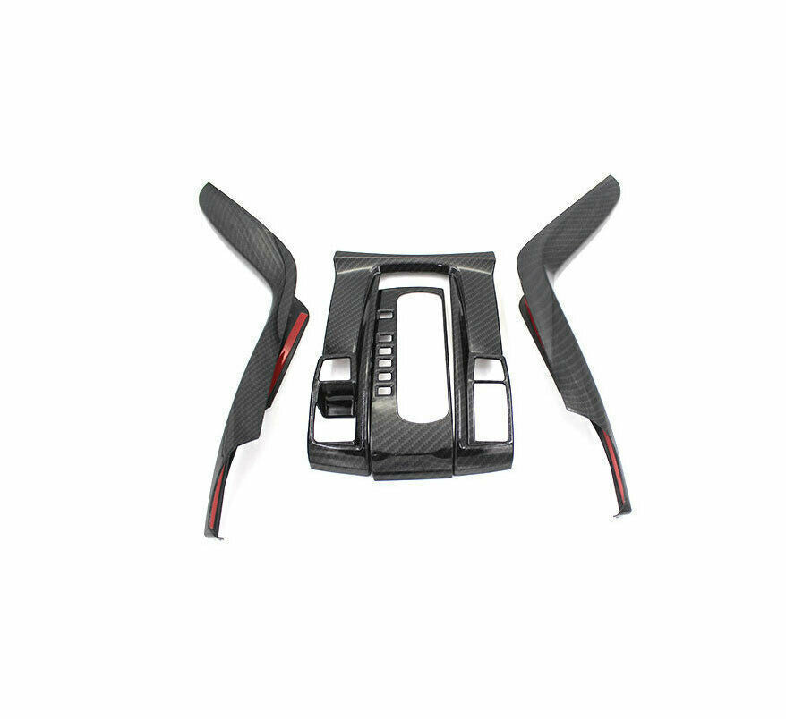 Middle Console Gear Shift Panel Trim 4PCS for Honda for Civic 2016-2021 Carbon Fiber
