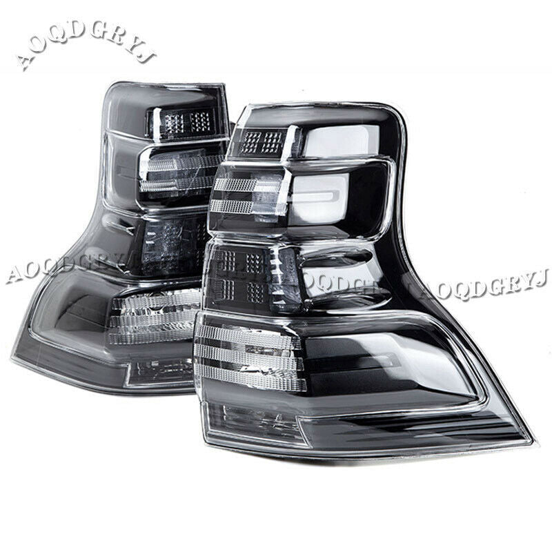 2pcs Black Smoke Tail Light Rear Brake Lamp LED for TOYOTA PRADO FJ150 2014-2017