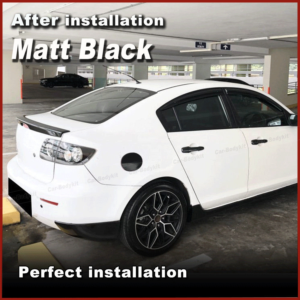Unpainted PU Rear Splitter Bumper Lips Spats Fit for Mazda 3 Axela 2006-2010