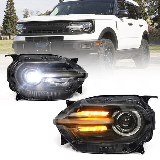 2P For 2021-2024 for Ford Bronco Sport w/ LED Signature Projector Headlight LH RH