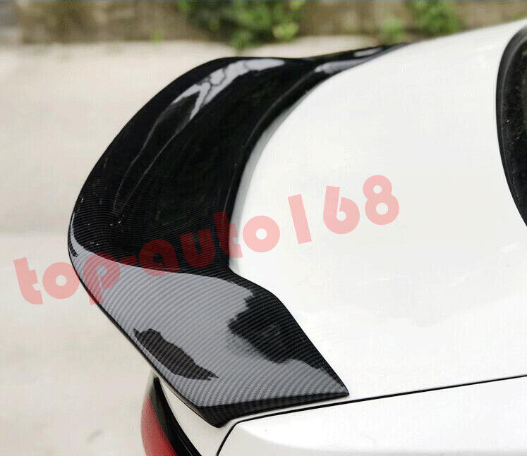 for Toyota for Corolla Sedan 2019-2023 Carbon ABS Rear Trunk Spoiler Lip Wing Cover