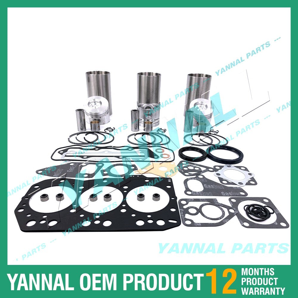 3TNC80 Overhaul and Rebuild Kit with Complete Gaskets for Yanmar Diesel Engines