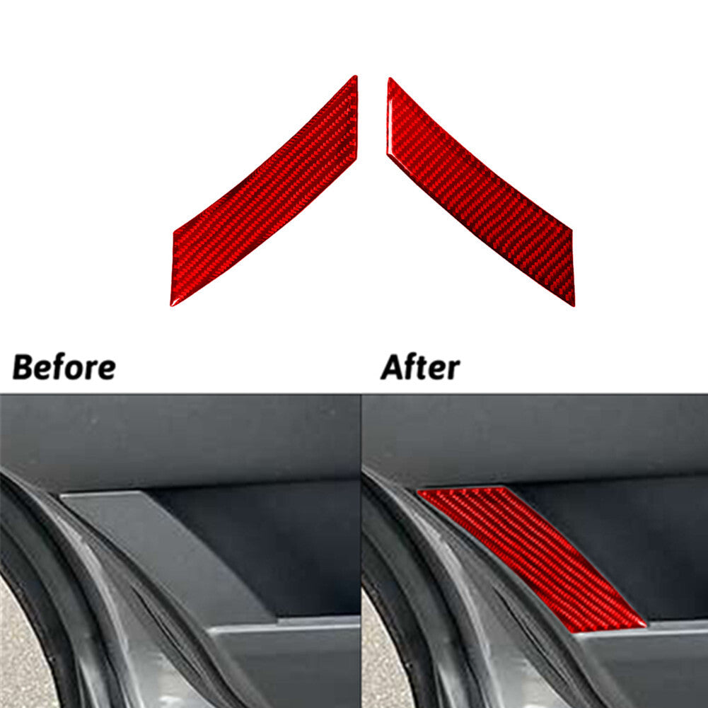 Red Carbon Fiber Rear Door Trim for Land Rover Discovery Sport 2015-2019