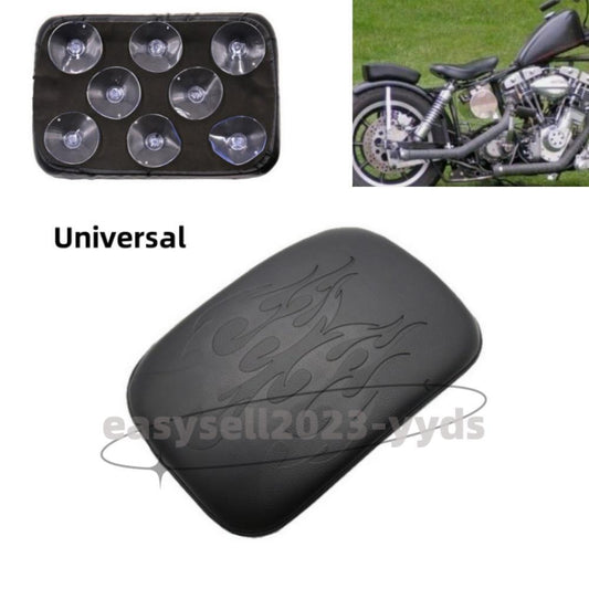 Universal 8 Suction Cup Pillion Passenger Pad for Seat for Harley Chooper Bobber