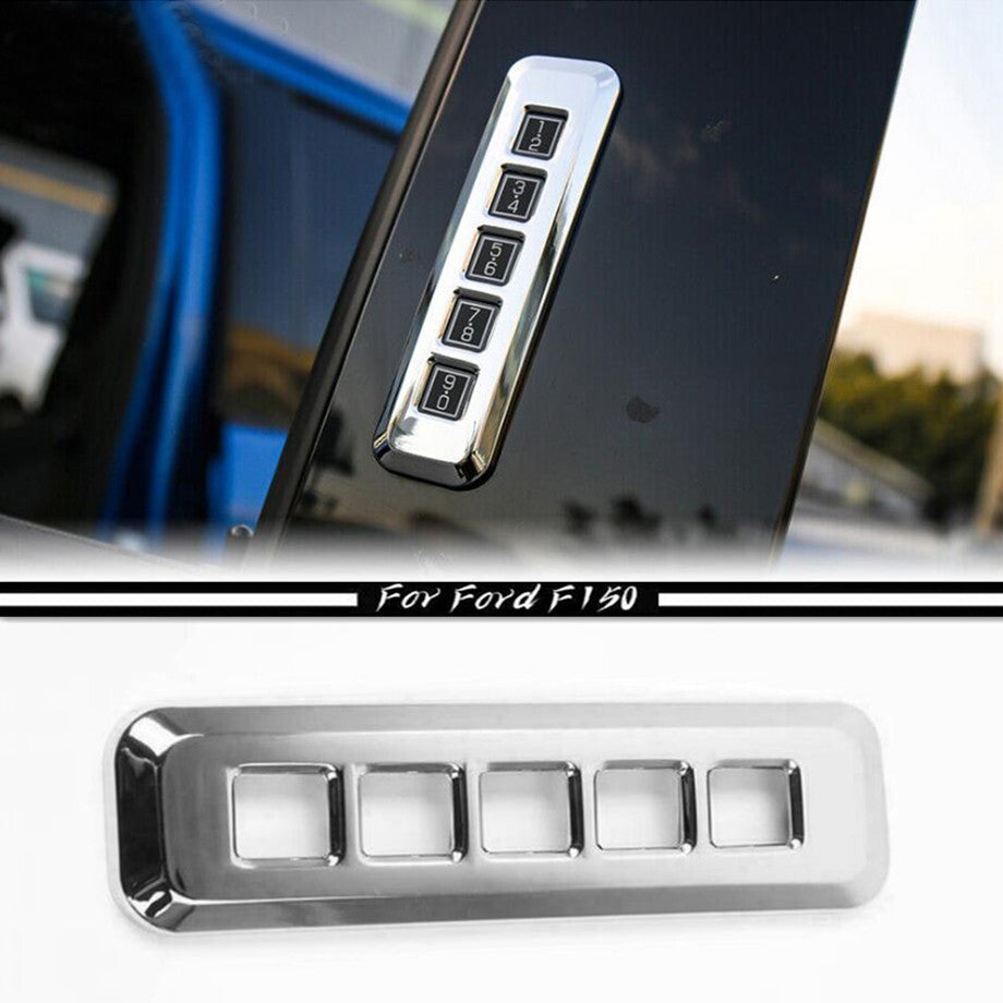 Car Door Lock Password Button Cover Trim  for ford  F150 21-23 Accessories Chrome