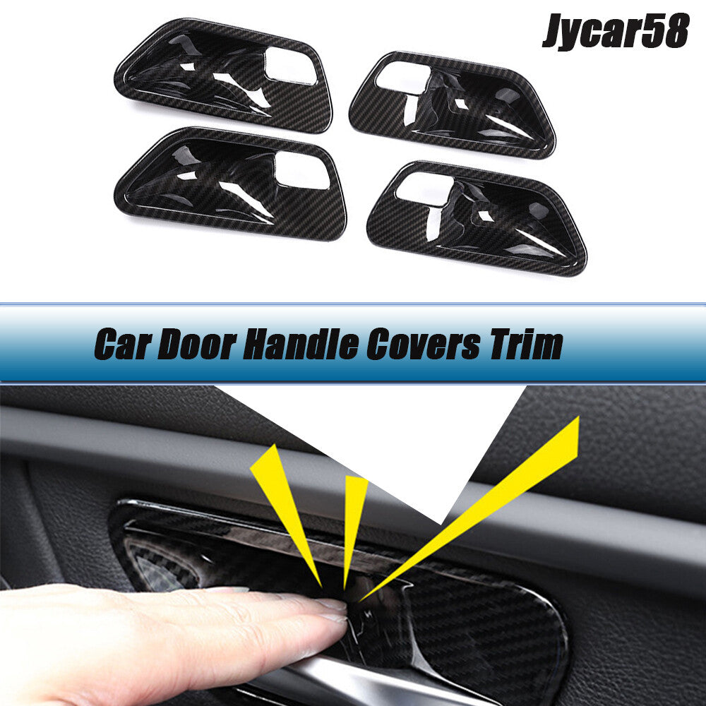 4PCS Interior Door Handle Bowl Cover for BMW 3 4 series F30 F34 3GT Carbon Look
