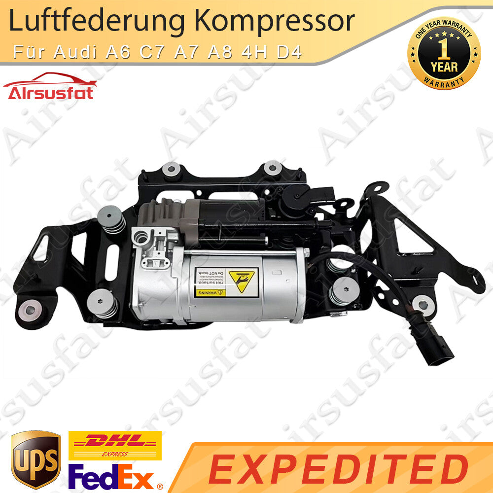 for Audi A6 C7 A7 for A8 4H D4 Quattro Air Suspension Compressor Pump With Bracket