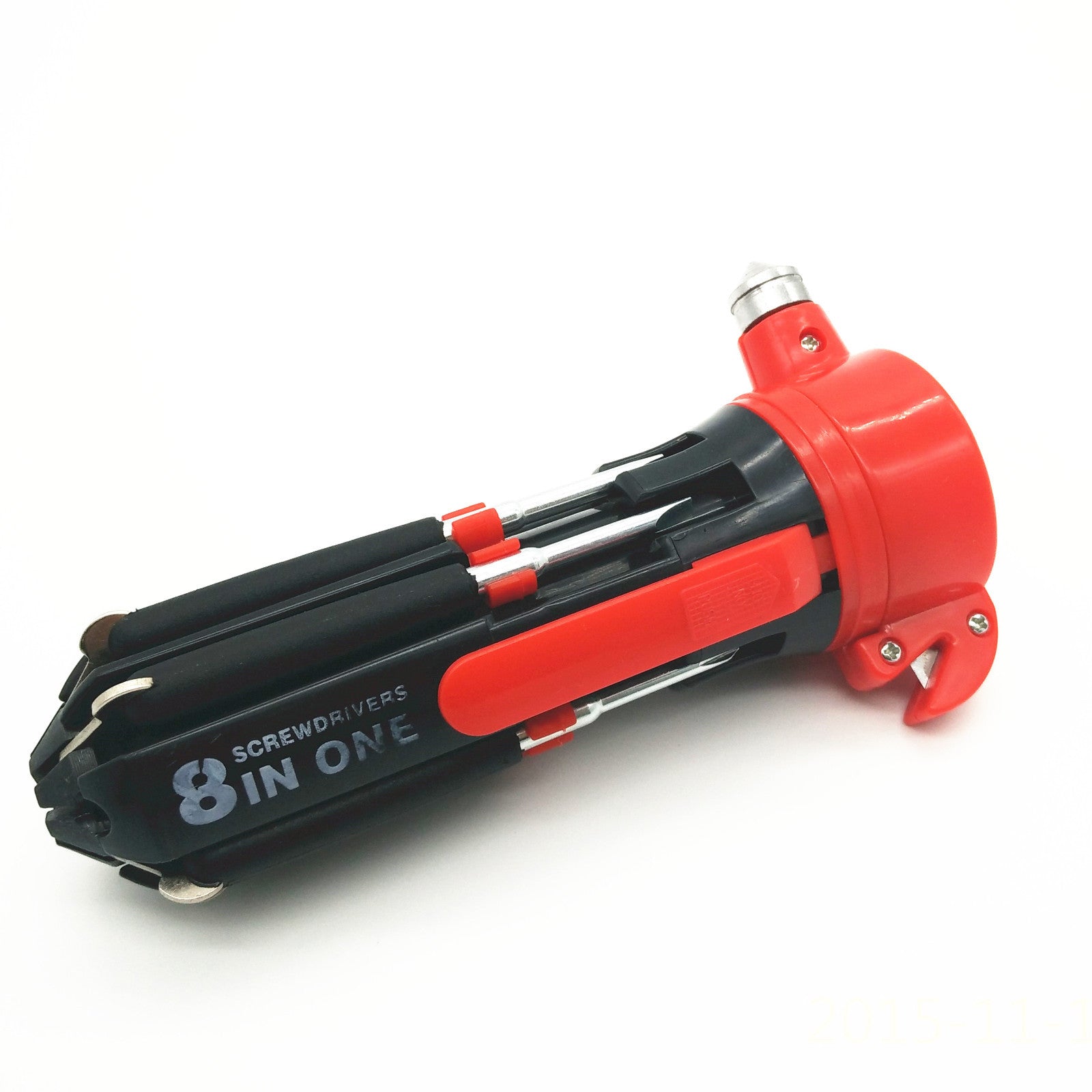 Multifunctional Car Safety Hammer Lifesaving LED Flashlight Screwdrivers Tool