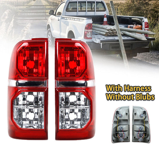 A pair of taillight and brake light strip wiring harnesses for Toyota Hilux 2005-2015 (without bulbs).