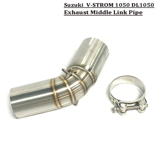 Moto Slip on Exhaust Pipe 51MM Middle Link Pipe for SUZUKI V-STROM 1050 DL1050 2020+