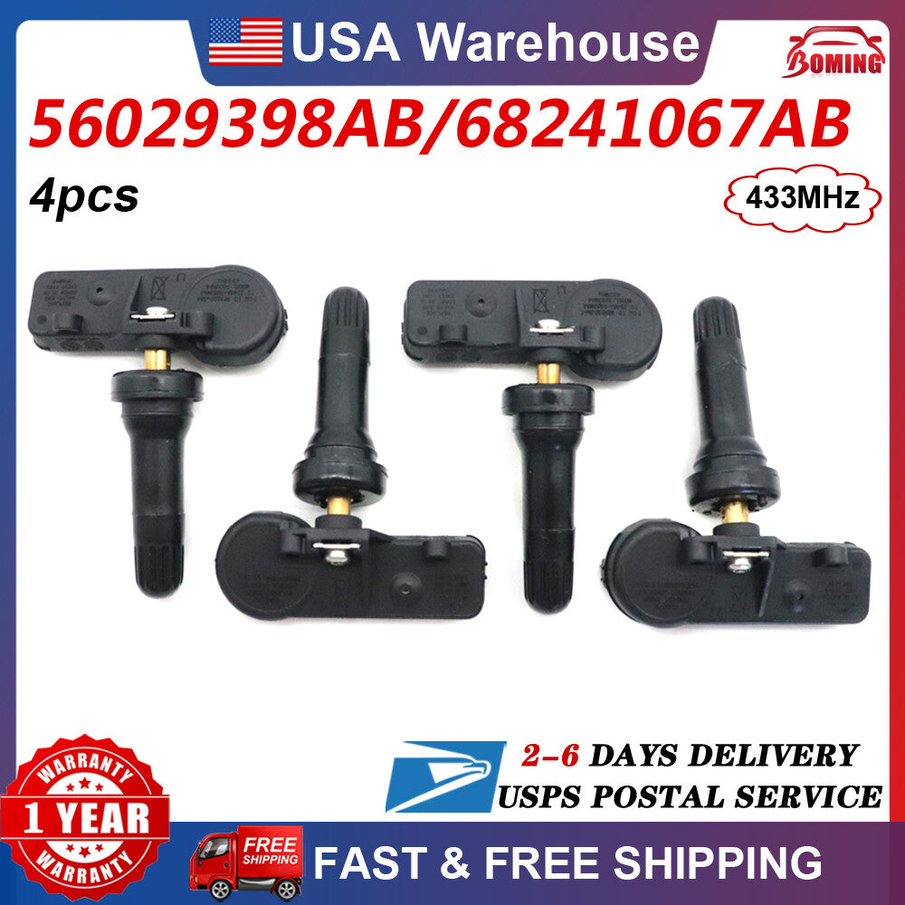 (4) TPMS Tire Pressure Sensor for Dodge for RAM for Chrysler for Wrangler journey 56029398AB