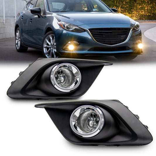 Fog lights/driving lights suitable for 2014-2016 for Mazda 3 models with H11 12V 55W halogen bulbs.