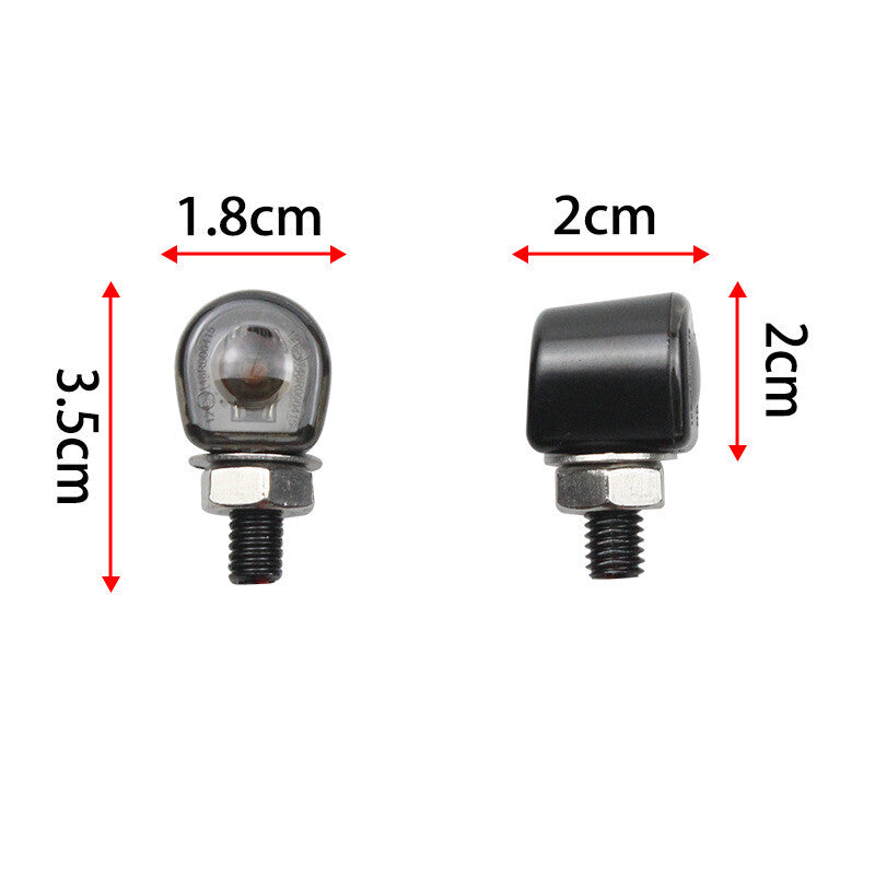 2XLED Universal Motorcycle Turn Signals Indicator Amber Blinker Light for Mini Lamp