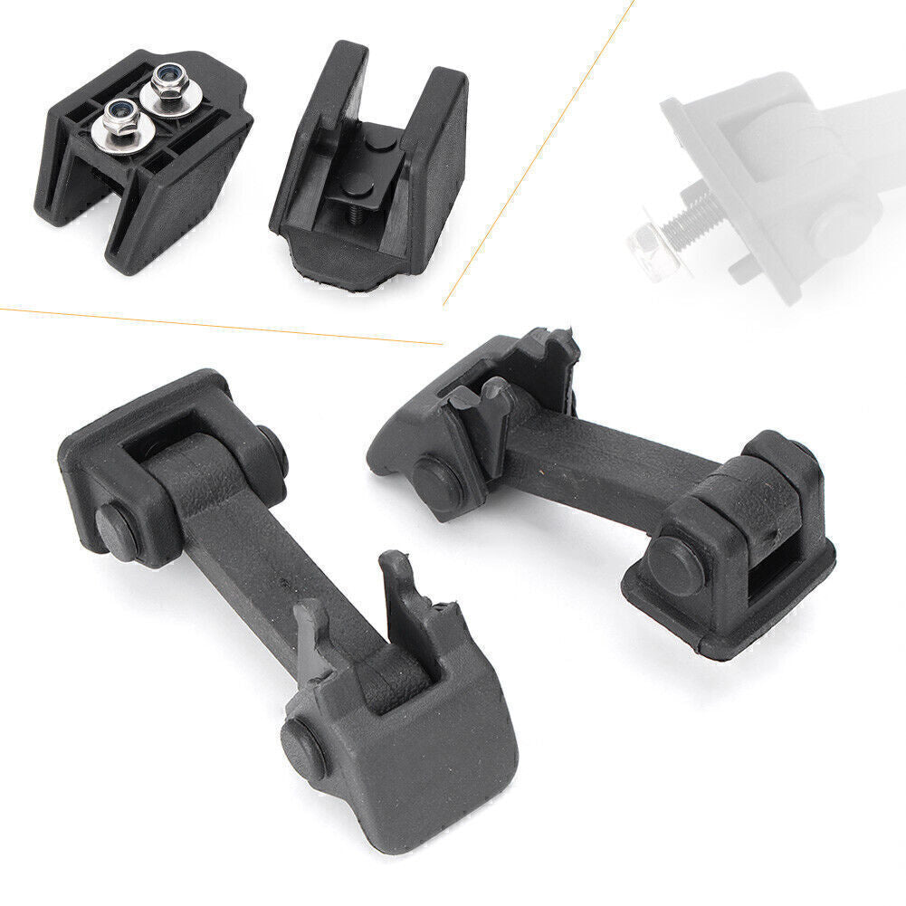2x Hood Latch Lock Catch+Mount Kit Fit for Jeep for Wrangler JK 2007-2017 Black