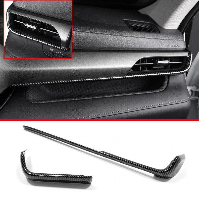 Carbon Fiber ABS Center Console Dashboard Strip Trim for Toyota Highlander 20-23