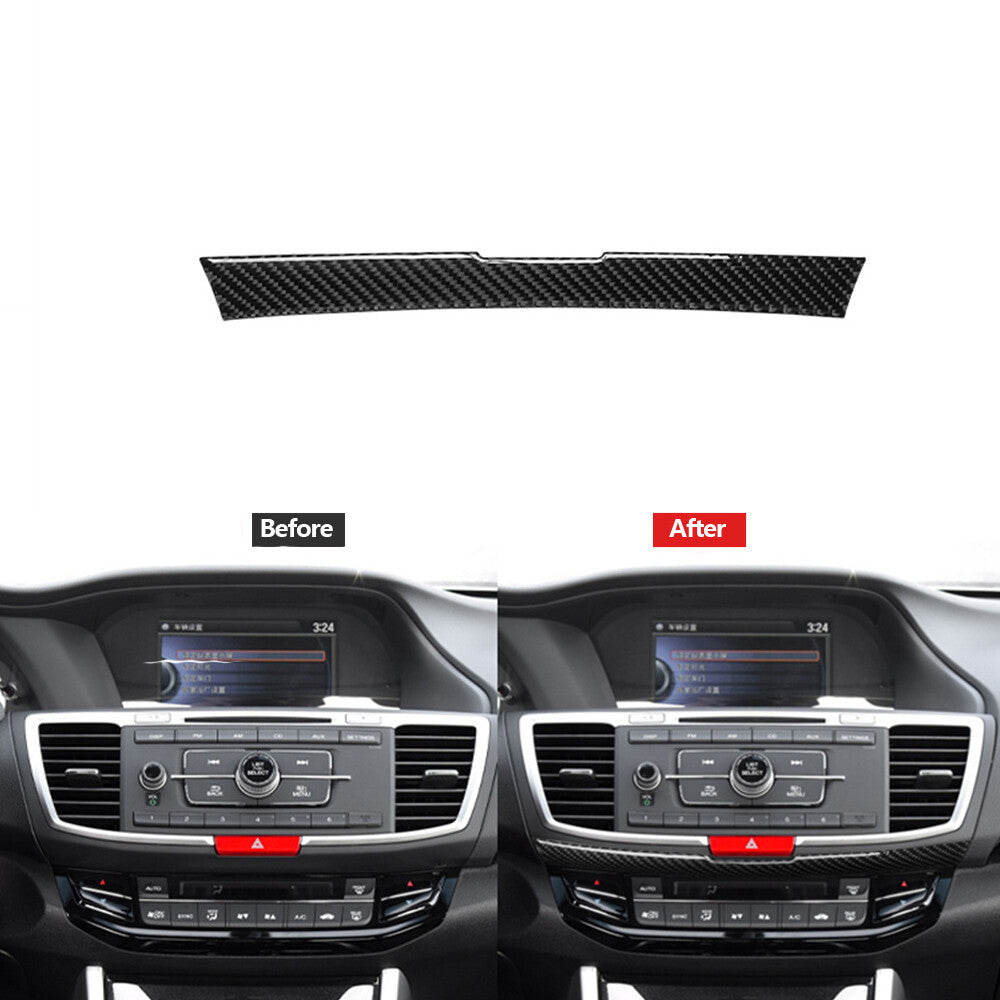 Carbon Fiber Center Control Lower Part Trim Cover for Honda Accord 2013-2017