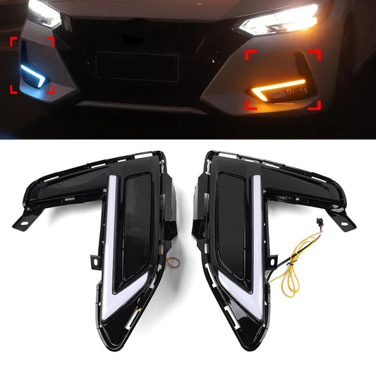 Daytime Running Light Turn Signal Lamp for Nissan Sentra 2019-2023