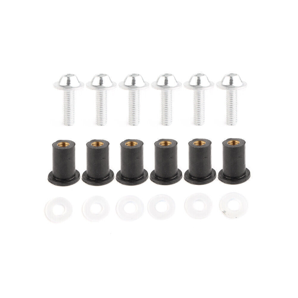 Windscreen Windshield Screw Bolts universal for Honda for Suzuki for Kawasaki Black