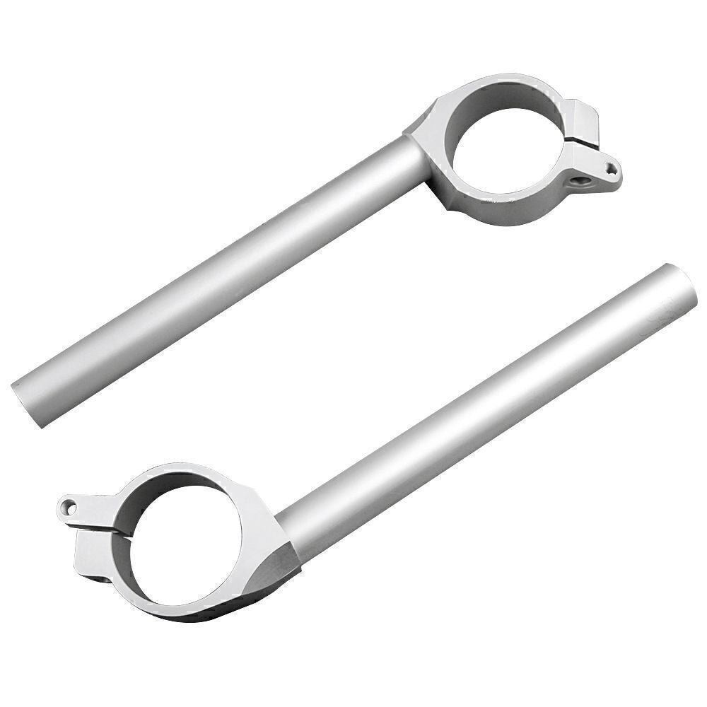 Clip-On Motorcycle Handle Bar Clip Fit for YAMAHA YZF R6 2006 2007 2008-2010 Silver
