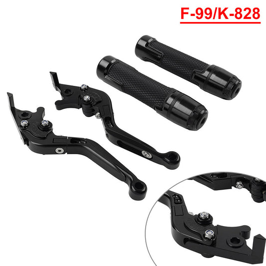 Fold Extendable Brake Clutch Lever Handlebar Grips Set Fit for Kawasaki ZX10R/RR