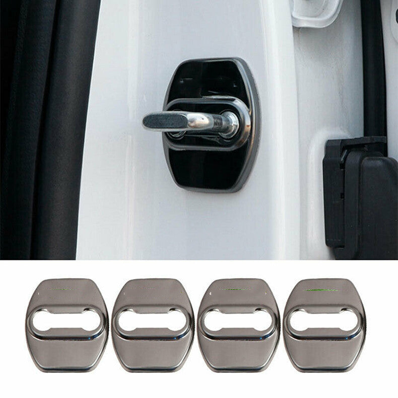 for Kia Seltos 2020-2023 Black Steel Door Lock Antirust Protection Cover Trim 4x