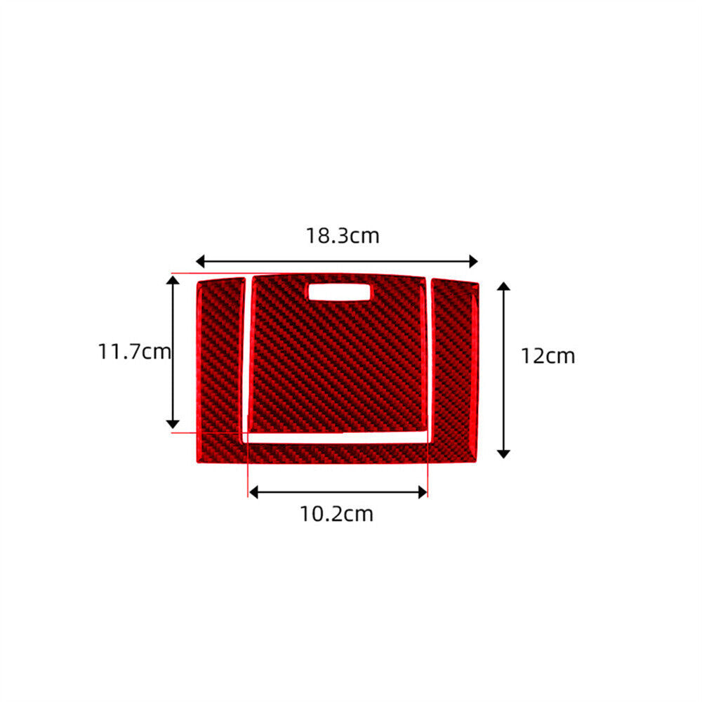 Red Carbon Fiber Rear Central Console Lower Panel Cover for BMW X3 E83 2004-2010