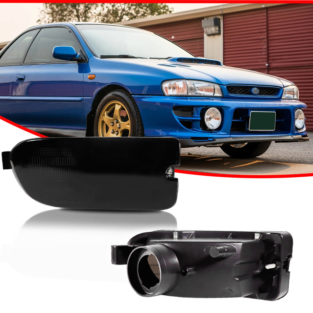 Front corner turn signals applicable to 1999-2001 for Subaru Impreza RS sedans with smoked lenses.